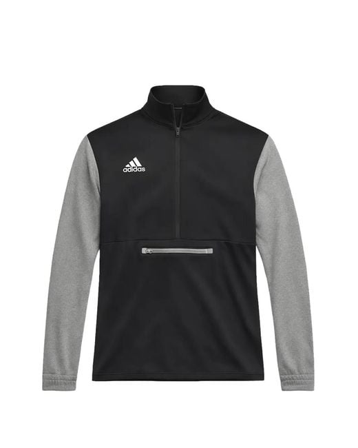 Adidas Black Team Issue Zip Sweatshirt for men