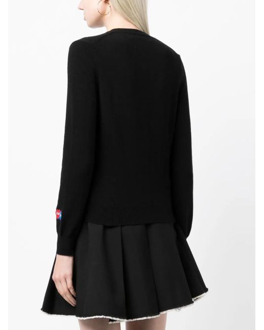 COMME DES GARÇONS PLAY Black X The Artist Invader Pixelated-Appliqué Cardigan