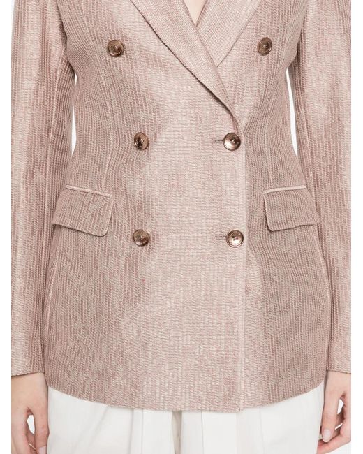 Tagliatore Pink Double-Breasted Blazer