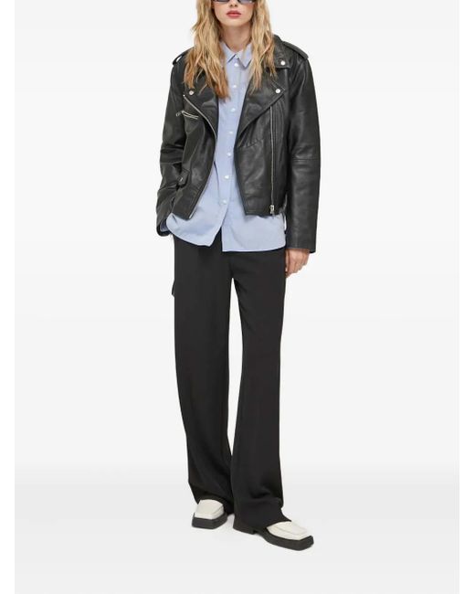 Gestuz Gray Madigz Leather Jacket