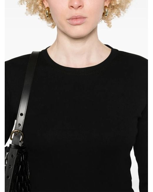 Samsøe & Samsøe Black Fine Ribbed T-Shirt