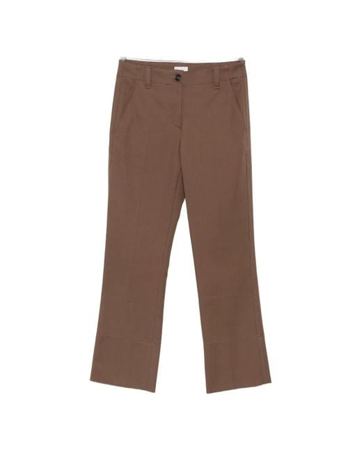 Brunello Cucinelli Brown Belt-Loops Trousers