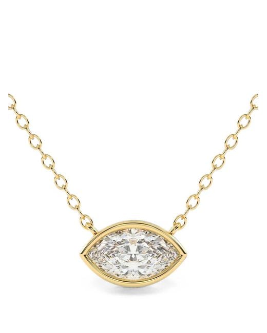Diamond Essentials Metallic Spring-Ring-Fastening Diamond Necklace