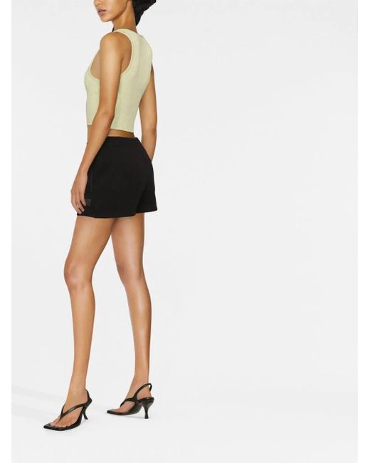 Alexander Wang Black Logo-Embroidered Track Shorts