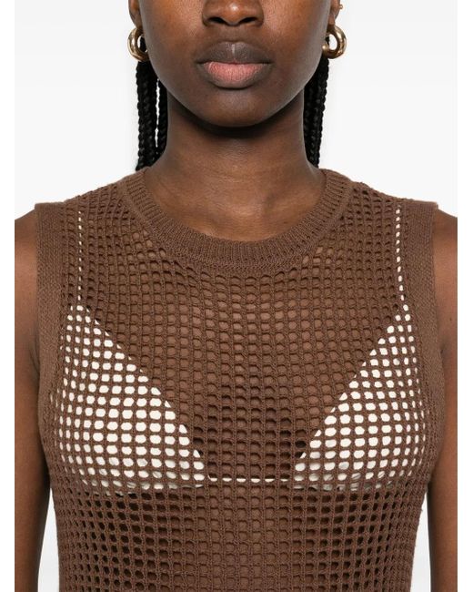 Mc2 Saint Barth Brown Eileen Midi Dress