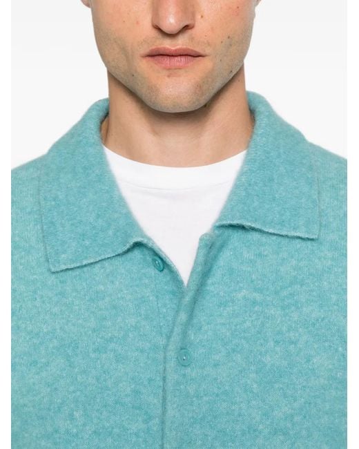Sandro Button-Up Vest in het Blue voor heren