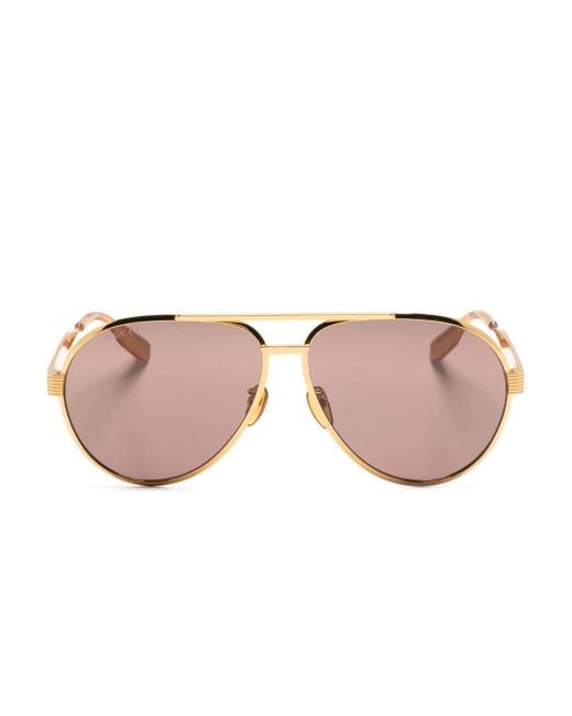 Gucci Pink Pilot-frame Sunglasses for men