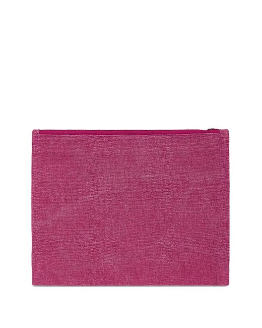 Isabel Marant Purple Small Netia Cotton Clutch Bag