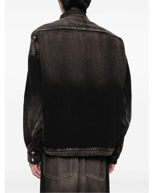 Maison Mihara Yasuhiro Black Double-armhole Denim Jacket for men