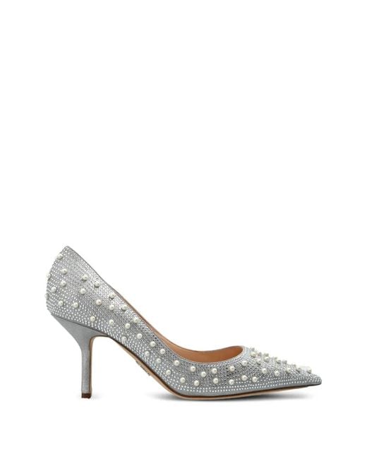 Rodo White Studded Pearl Court Pumps