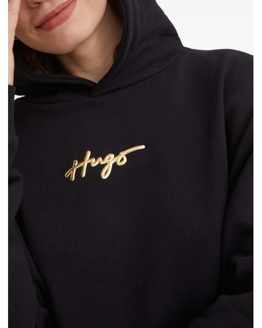 Sudadera con capucha y logo HUGO de color Blue