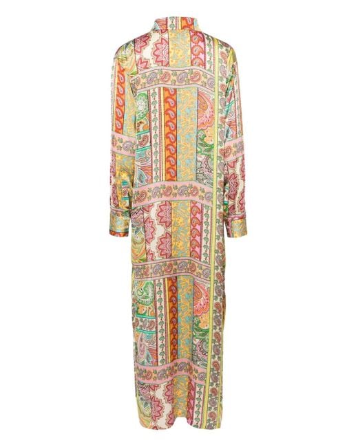 Bambah Metallic Button Down Dress