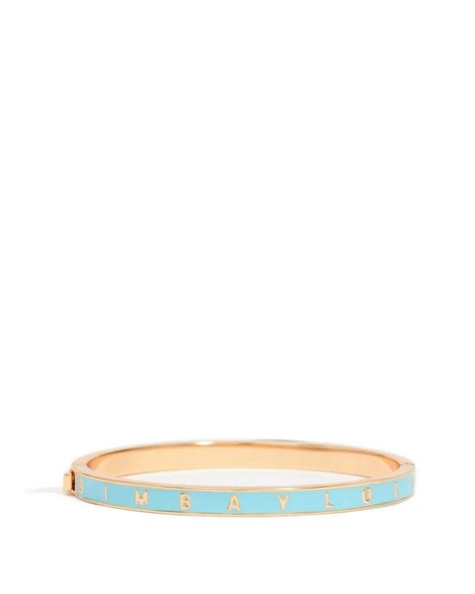 Bimba Y Lola Metallic Rigid Logo Bracelet