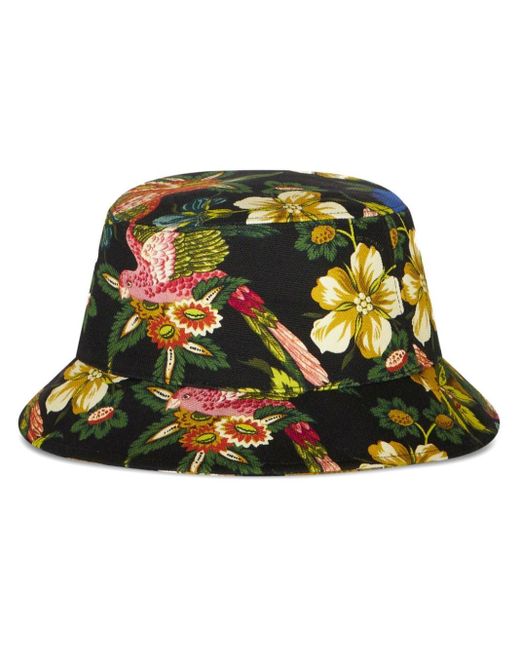 Etro Green Floral-print Bucket Hat for men