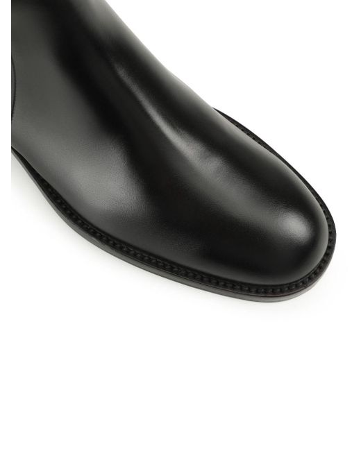 Sergio Rossi Black Nora Knee-High Leather Boots