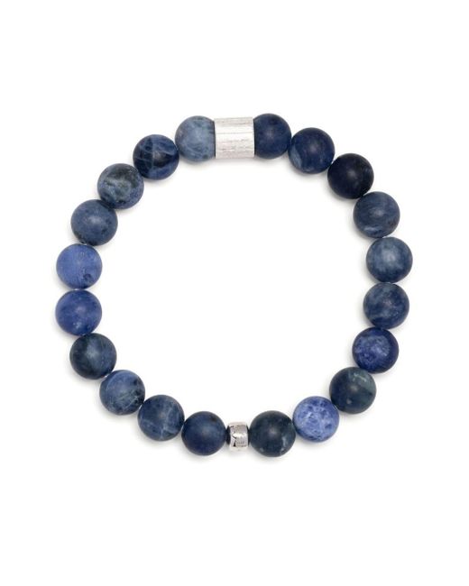 Tateossian Blue Beaded Sodalite Bracelet for men