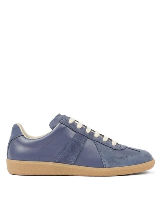 Maison Margiela Blue Replica Leather Sneakers for men
