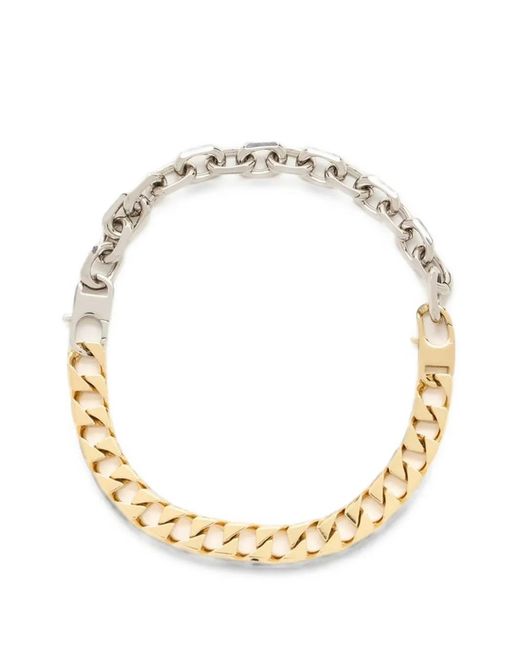 Plan C Metallic Two-Tone Curb-Link Necklace