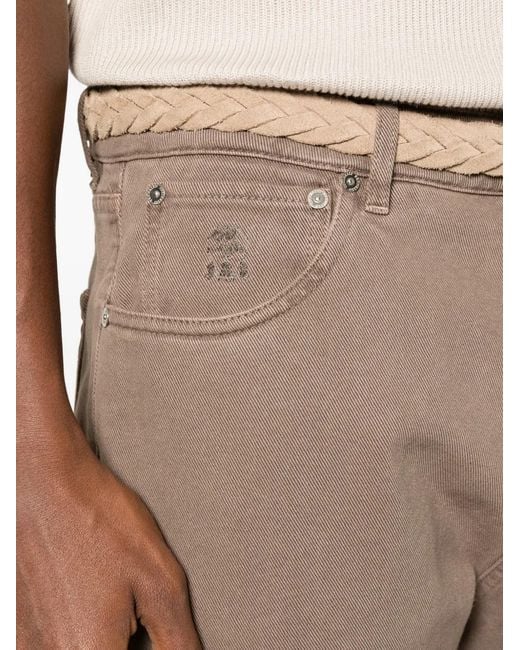 Brunello Cucinelli Gray Five-Pocket Jeans for men