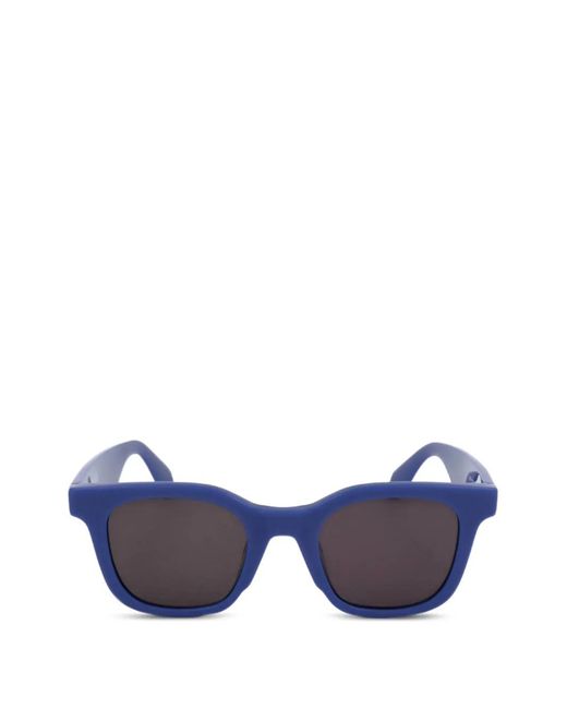 Adidas Blue Eckige Sonnenbrille Mit Logo-Schild