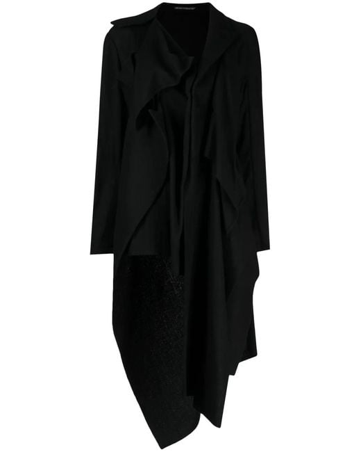 Yohji Yamamoto Black Asymmetric Wool Jacket
