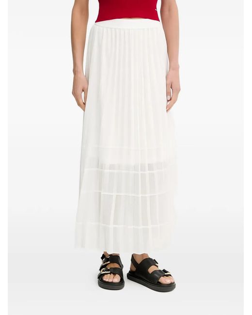 Morgan White Pleated Skirt