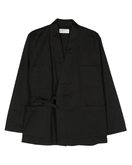 Universal Works Black Kyoto Wraped Jacket for men