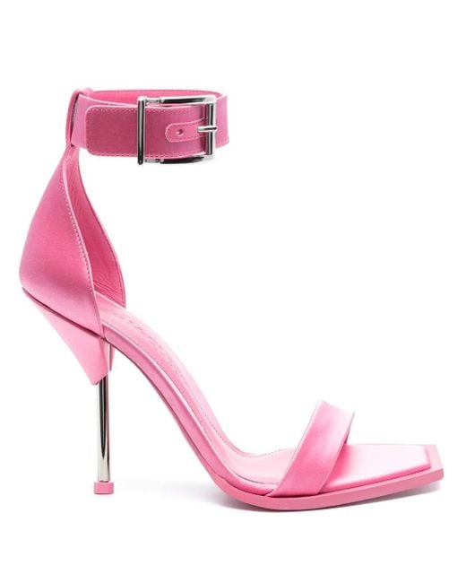 McQueen Pink Leather Sandal