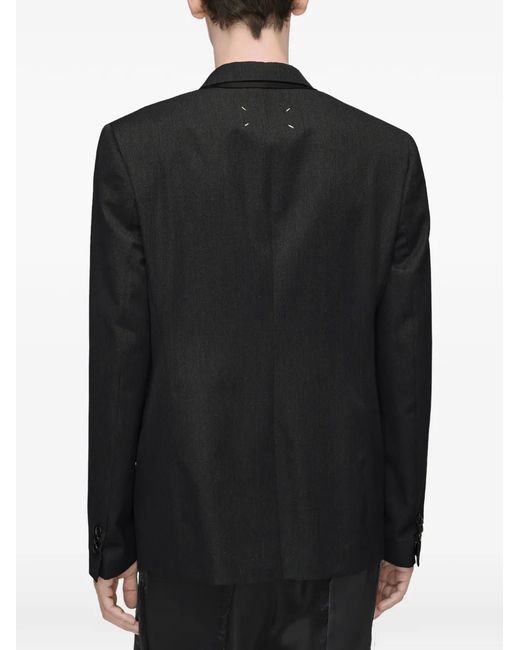 Maison Margiela Black Scarf Tailored Wool Jacket for men