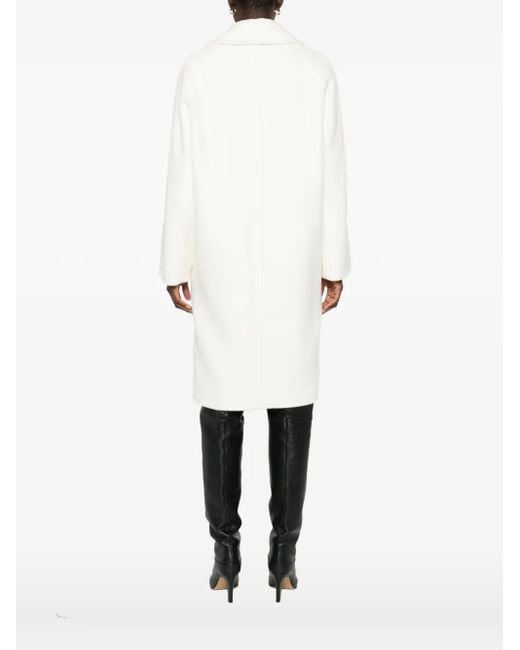 Max Mara White Double-Breasted Coat