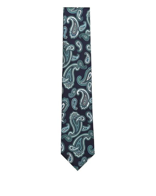 メンズ Brioni Paisley-Motif Silk Tie Blue