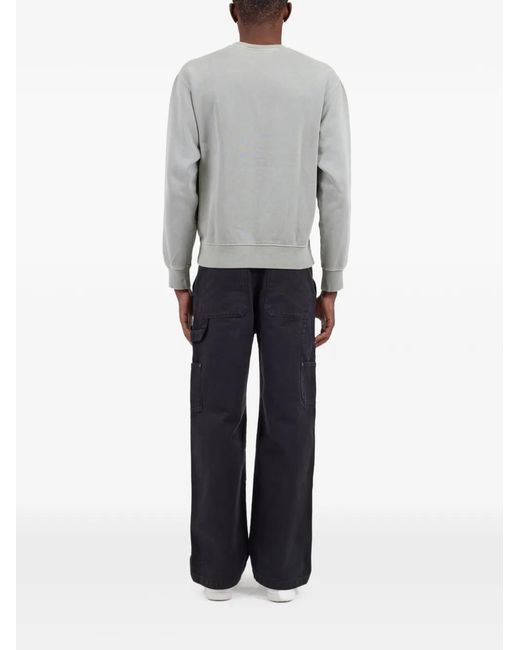 A.P.C. Gray Logo-Print Sweatshirt for men
