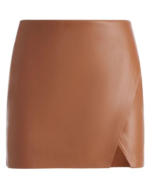 Alice + Olivia Siobhan Mini-Wikkelrok in het Brown