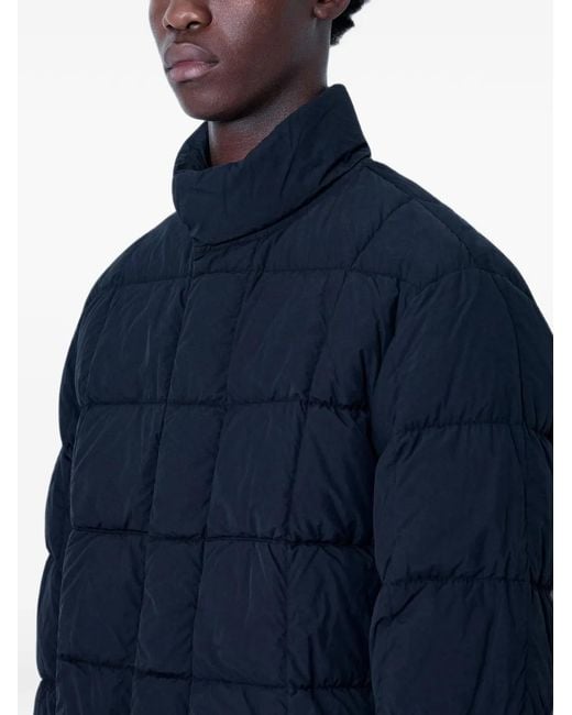 MOOS STUDIO Blue Quilted Padded Jacket for men
