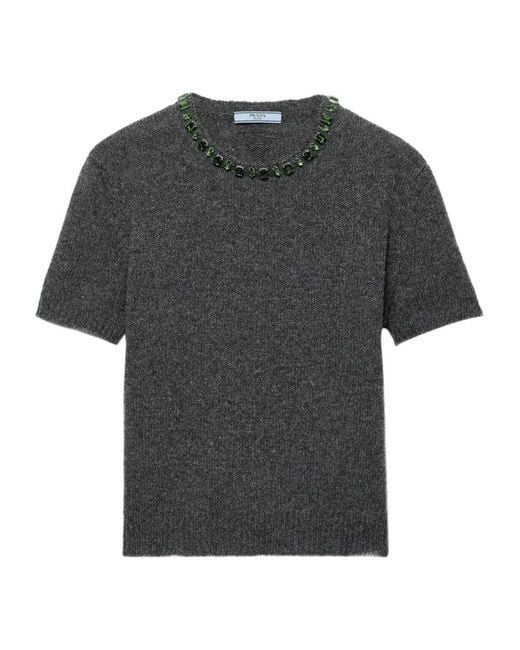 Prada Gray Knit Top