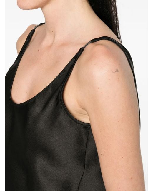 Brunello Cucinelli Black Silk Top
