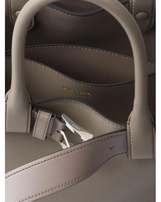 Prada Brown Medium Buckle Tote Bag