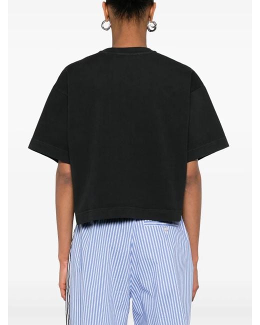 Autry Black Cropped T-Shirt