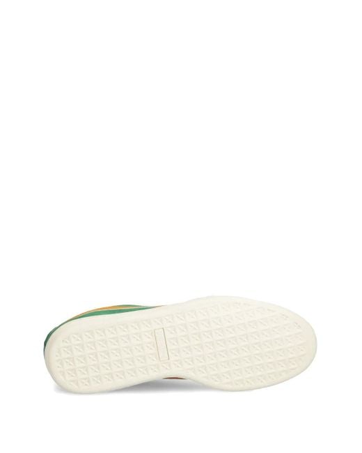 PUMA Green Suede Patch Sneakers for men