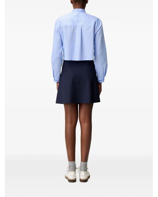 Claudie Pierlot Blue Short Wool Blend Skirt