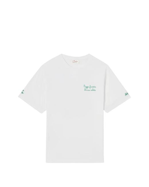 Mc2 Saint Barth White Portofino Embroidered T-Shirt for men