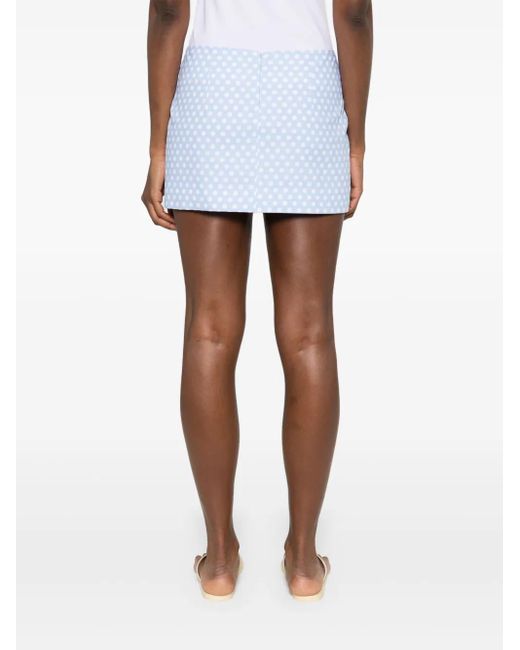 ROWEN ROSE Blue Polka Dot Mini Skirt