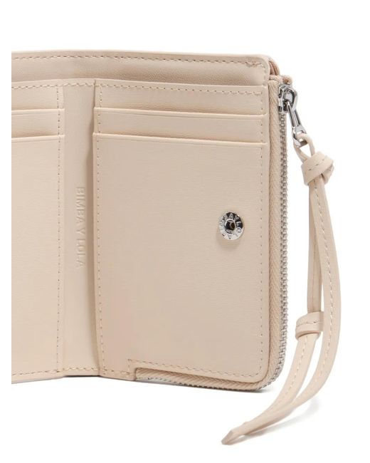 Bimba Y Lola Natural Palms Zip Leather Wallet