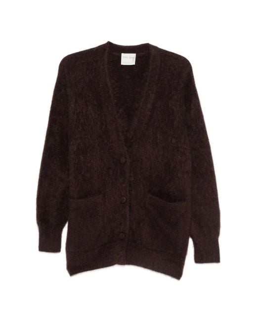 Forte_forte Brown Brushed-Knit Cardigan