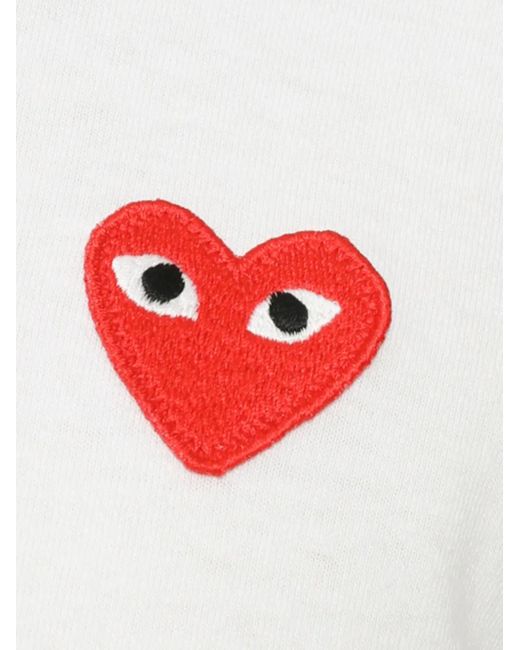 COMME DES GARÇONS PLAY White Logo-Patch T-Shirt