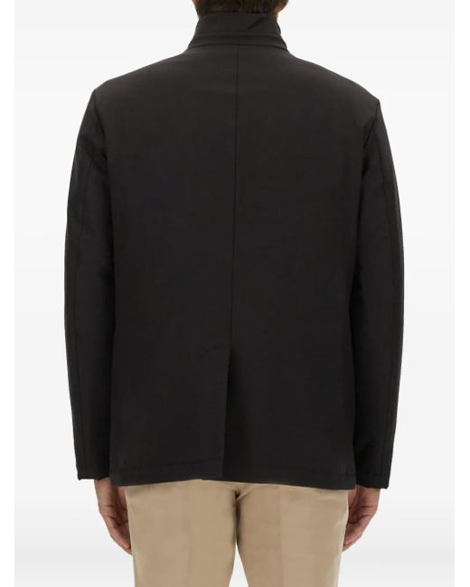 Fay Black Flap-Pocket Buttoned Jacket for men