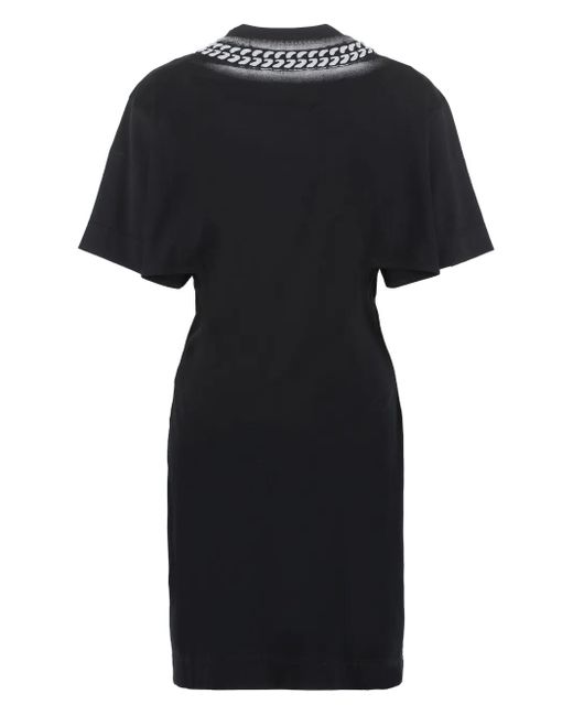 Vestido Estilo Camiseta Con Motivo De Cadenas Givenchy de color Black