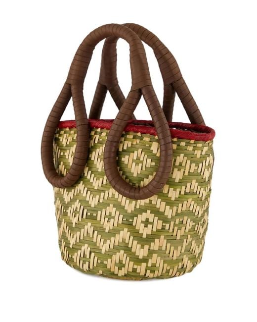 Johanna Ortiz Metallic Mini Understanding Of The Cosmos Woven Bucket Bag