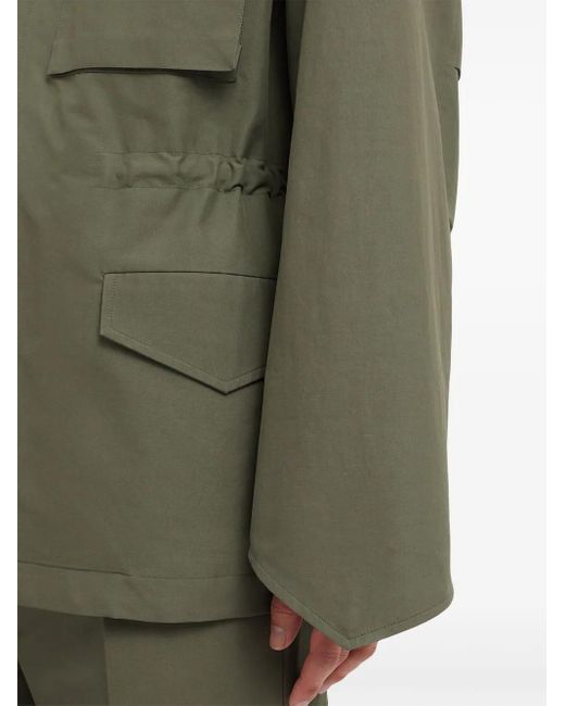 Giacca-Camicia Con Chiusura Nascosta di Jil Sander in Green da Uomo