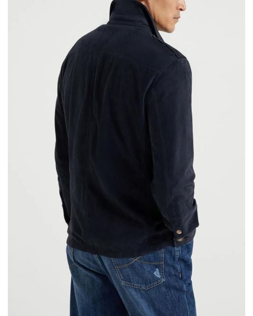 Brunello Cucinelli Blue Unlined Safari Jacket for men